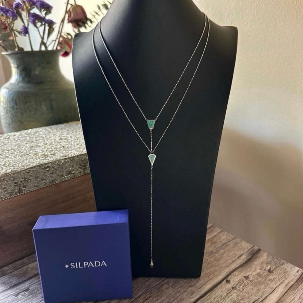 N3428 Silpada sterling silver Reversible Double-Y Necklace